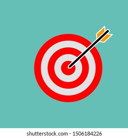 Target icon vector illustration design . Bow, center focus target