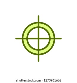 Target Icon Vector Illustration in Filled Style for Any Purpose