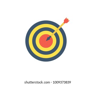 Target icon. Vector illustration in flat minimalist style.