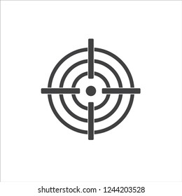 Target icon. Vector illustration, flat design.