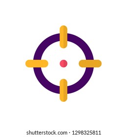 Target Icon Vector Illustration in Flat Style for Any Purpose