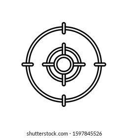 Target icon, vector illustration. Flat design style. vector target icon illustration isolated on white, target icon Eps10. target icons graphic design vector symbols.