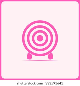 Target icon, vector illustration. Flat design style