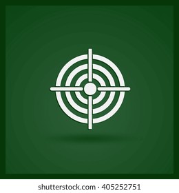 Target icon, vector illustration. Flat design style