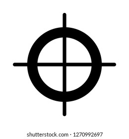 Target Icon Vector Illustration in Glyph Style for Any Purpose