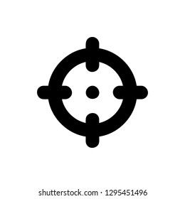 Target Icon Vector Illustration in Glyph Style for Any Purpose