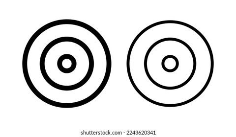 Zielsymbol, Vektorgrafik. Tor-Icon-Vektorgrafik. Zielmarkierungszeichen und -zeichen