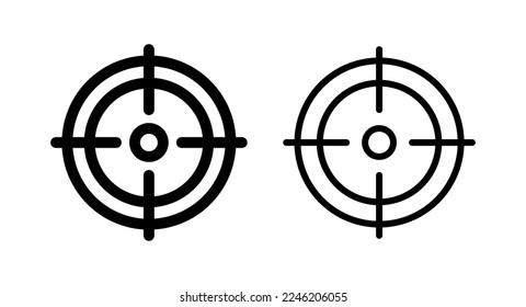 Ilustración vectorial de icono de destino. vector de icono de objetivo. signo y símbolo de marketing de destino