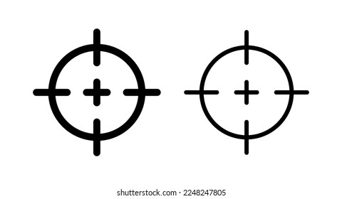 Ilustración vectorial de icono de destino. vector de icono de objetivo. signo y símbolo de marketing de destino