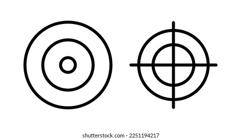 Ilustración vectorial de icono de destino. vector de icono de objetivo. signo y símbolo de marketing de destino