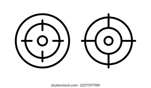 Ilustración vectorial de icono de destino. vector de icono de objetivo. signo y símbolo de marketing de destino