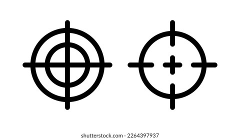Ilustración vectorial de icono de destino. vector de icono de objetivo. signo y símbolo de marketing de destino
