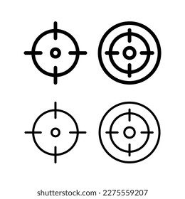 Ilustración vectorial de icono de destino. vector de icono de objetivo. signo y símbolo de marketing de destino