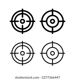 Ilustración vectorial de icono de destino. vector de icono de objetivo. signo y símbolo de marketing de destino