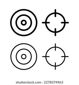 Ilustración vectorial de icono de destino. vector de icono de objetivo. signo y símbolo de marketing de destino