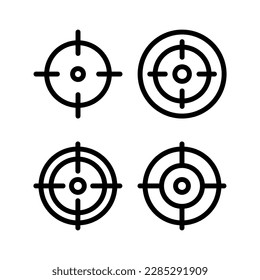 Ilustración vectorial de icono de destino. vector de icono de objetivo. signo y símbolo de marketing de destino
