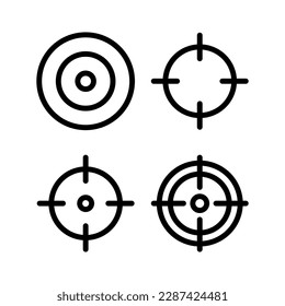 Ilustración vectorial de icono de destino. vector de icono de objetivo. signo y símbolo de marketing de destino