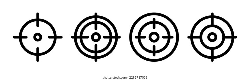 Zielsymbol, Vektorgrafik. Tor-Icon-Vektorgrafik. Zielmarkierungszeichen und -zeichen