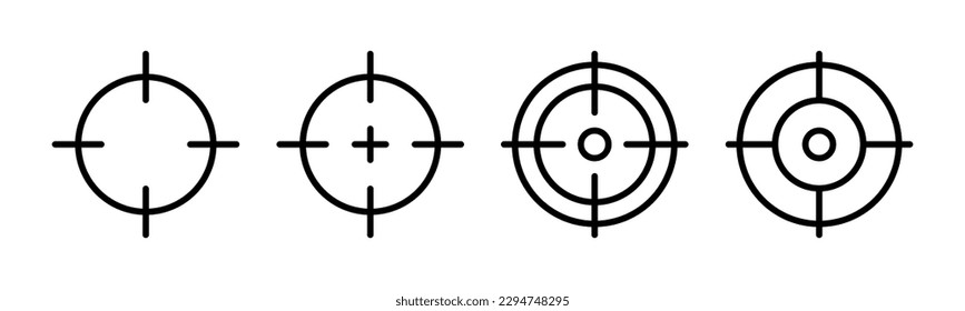Zielsymbol, Vektorgrafik. Tor-Icon-Vektorgrafik. Zielmarkierungszeichen und -zeichen