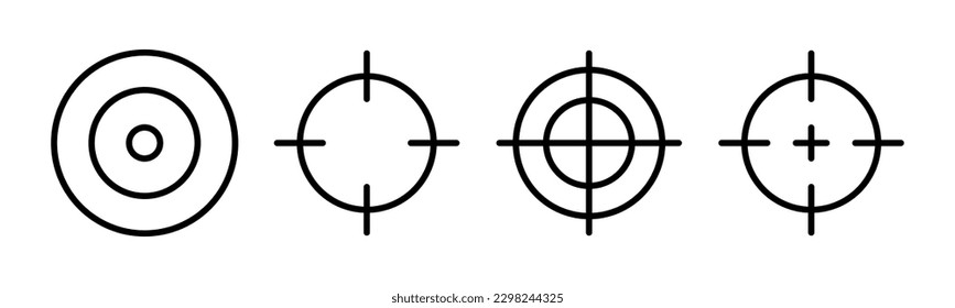 Ilustración vectorial de icono de destino. vector de icono de objetivo. signo y símbolo de marketing de destino