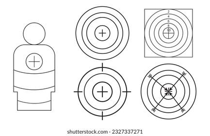 Ilustración vectorial de icono de destino. vector de icono de objetivo. signo y símbolo de marketing de destino