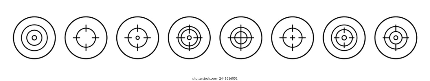Ilustración vectorial de icono de objetivo. símbolo y signo de marketing de objetivo