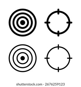 Ilustración vectorial de icono de objetivo. Vector de icono de objetivo. signo y símbolo de marketing objetivo
