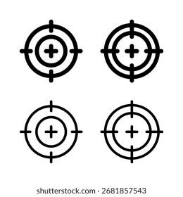 ícone de alvo ilustração vetorial. ícone de objetivo vetor. símbolo e símbolo de marketing de destino