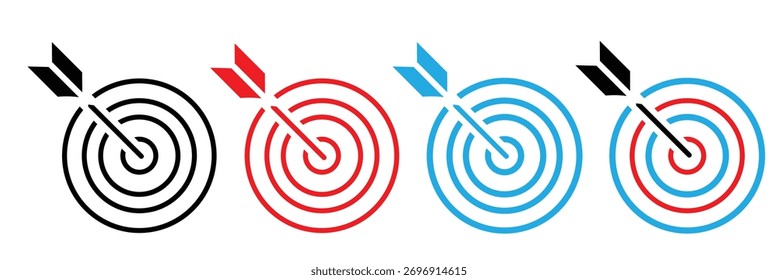 Ilustración vectorial de icono de objetivo. Vector de icono de objetivo. signo y símbolo de marketing objetivo EPS 10