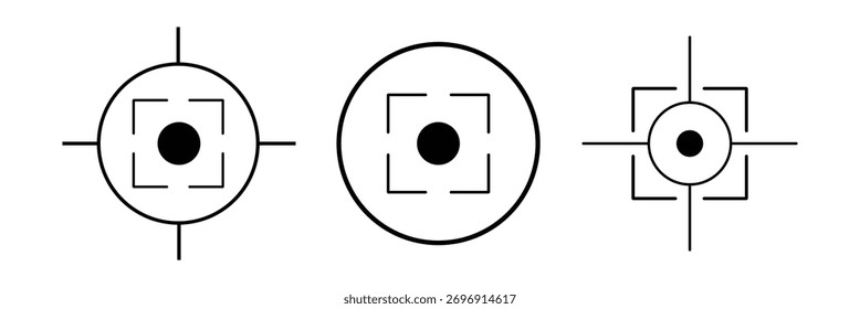 Ilustración vectorial de icono de objetivo. Vector de icono de objetivo. signo y símbolo de marketing objetivo EPS 10