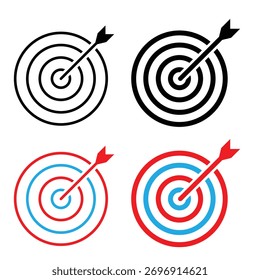 ícone de alvo ilustração vetorial. ícone de objetivo vetor. alvo de marketing sinal e símbolo EPS 10