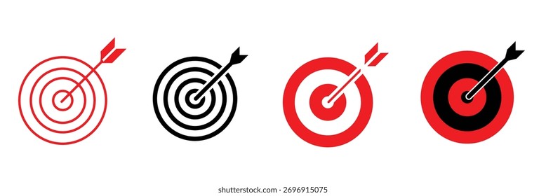 Ilustración vectorial del icono de objetivo. Vector del icono de objetivo. signo y símbolo de marketing objetivo eps 10