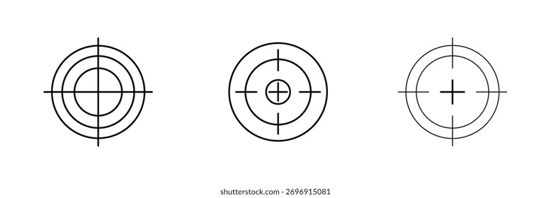 Ilustración vectorial del icono de objetivo. Vector del icono de objetivo. signo y símbolo de marketing objetivo eps 10