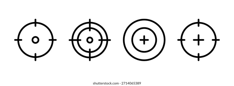 Ilustración vectorial de icono de objetivo. Vector de icono de objetivo. signo y símbolo de marketing objetivo