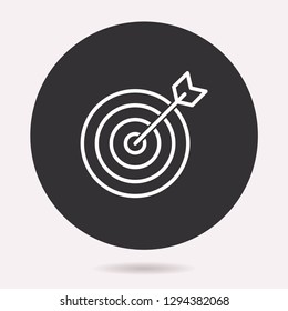 Target icon. Vector illustration isolated. Simple pictogram for graphic and web design.