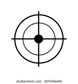 Ilustración vectorial de icono de destino aislada en fondo blanco