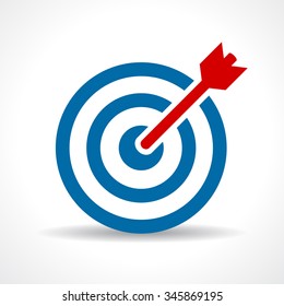 Target icon vector illustration isolated on white background