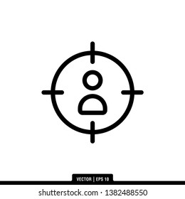 Target Icon Vector Illustration Logo Template
