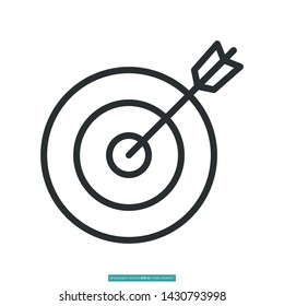 Target Icon Vector Illustration Logo Template
