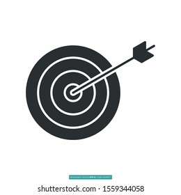 Target icon vector illustration logo template for many purpose. Isolated on white background.
