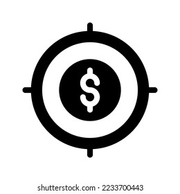 Target icon vector illustration logo template isolated on white background
