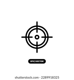 Target icon vector illustration logo template for many purpose. Isolated on white background.