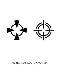 Plantilla de logotipo de ilustración de vector de icono de destino para muchos fines. Aislado sobre fondo blanco.