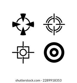 Plantilla de logotipo de ilustración de vector de icono de destino para muchos fines. Aislado sobre fondo blanco.