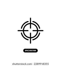 Target icon vector illustration logo template for many purpose. Isolated on white background.