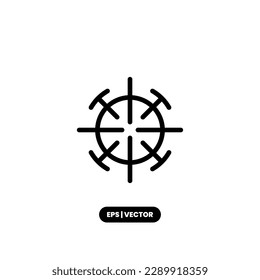 Plantilla de logotipo de ilustración de vector de icono de destino para muchos fines. Aislado sobre fondo blanco.