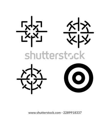Target icon vector illustration logo template for many purpose. Isolated on white background.