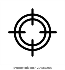 Ilustración vectorial de icono de destino en fondo blanco. símbolo para el sitio web Equipo y vector móvil.