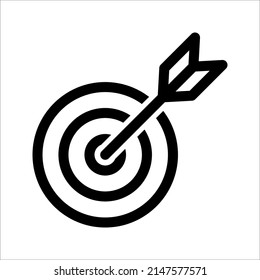 Target Icon vector illustration on white background. symbol for web site Computer and mobile vector.