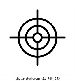 Zielsymbol, Vektorgrafik auf weißem Hintergrund. Symbol für Web-Site Computer und mobile Vektorgrafik.